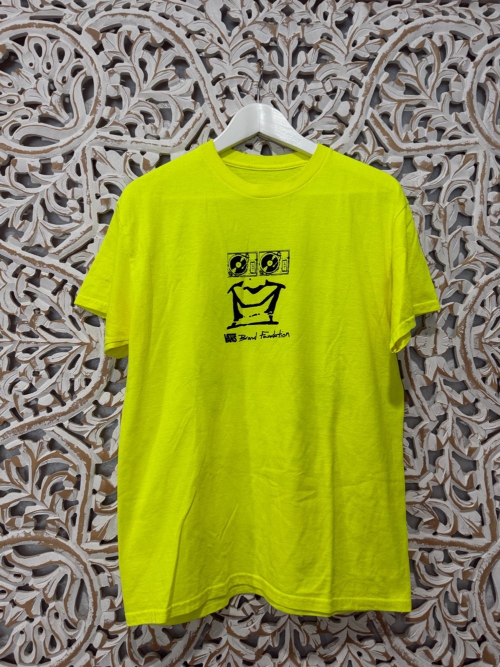 Vans Neon Yellow Graphic Men’s T-Shirt Promotional Tee